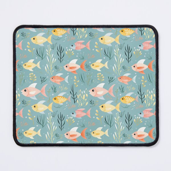 Item preview, Pastel fish pattern designed and sold by FatBirdie.