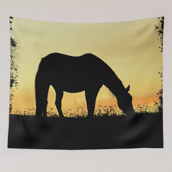 Item preview, Horse silhouette sunset designed and sold by BlackoutPhotos.