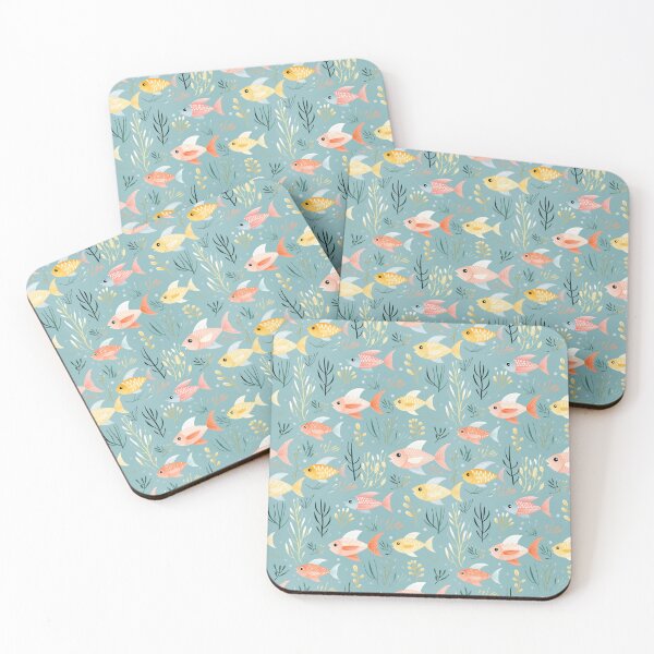 Item preview, Pastel fish pattern  designed and sold by FatBirdie.
