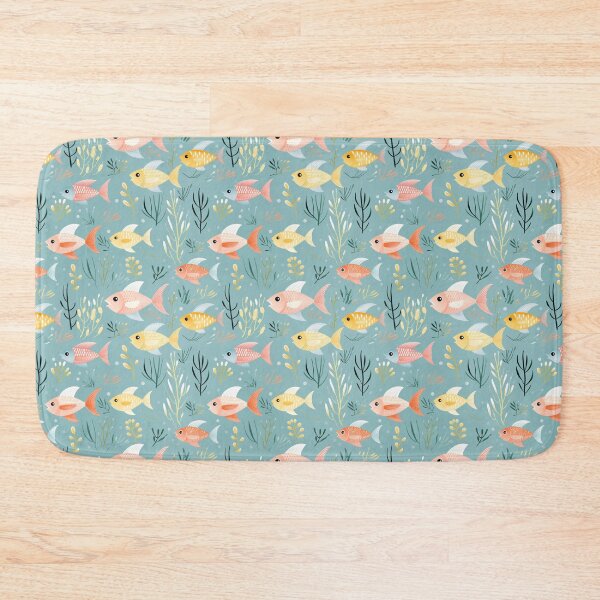 Item preview, Pastel fish pattern  designed and sold by FatBirdie.