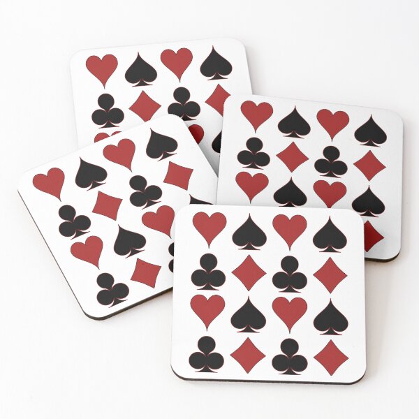 Item preview, Card Suits - Red and Black on White designed and sold by Tree45.
