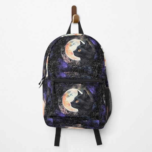 Item preview, Black cat against the background of the moon designed and sold by SweetRossel.