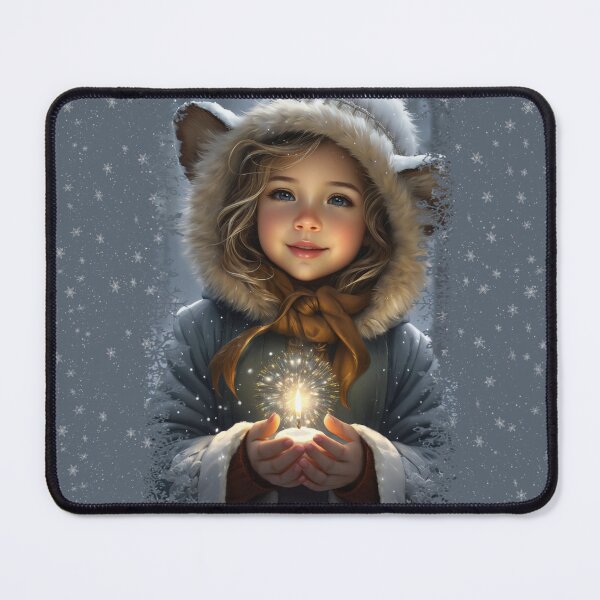 Item preview, Adorable baby girl holding a firework winter wonderland designed and sold by VanillaBlueSky.