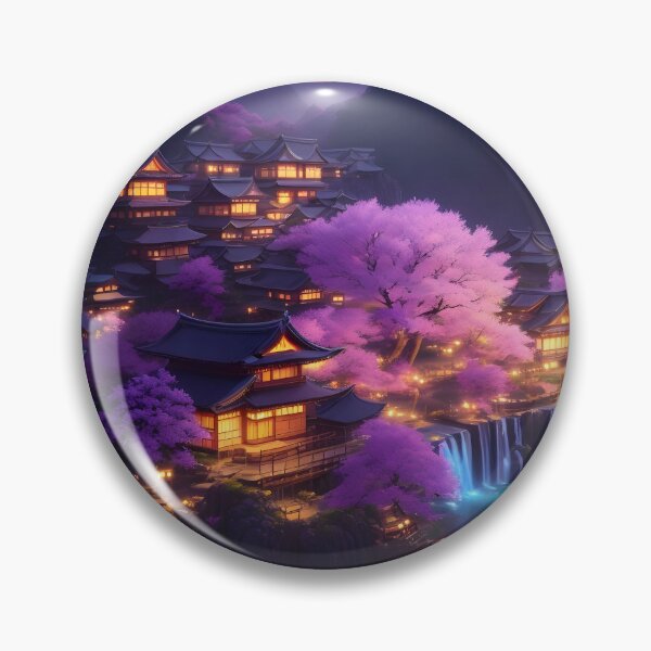 Item preview, Fantasy Japanese Village Illustration designed and sold by WODEXZ.