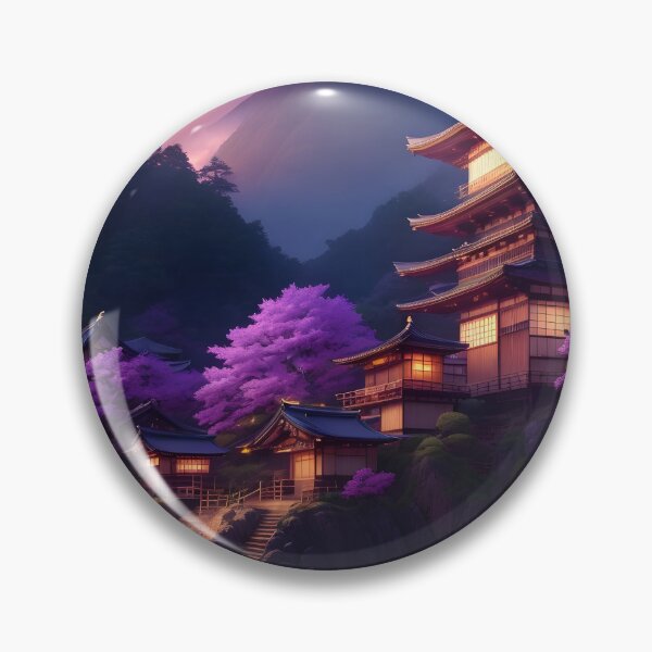 Item preview, Fantasy Japanese Village Illustration designed and sold by WODEXZ.