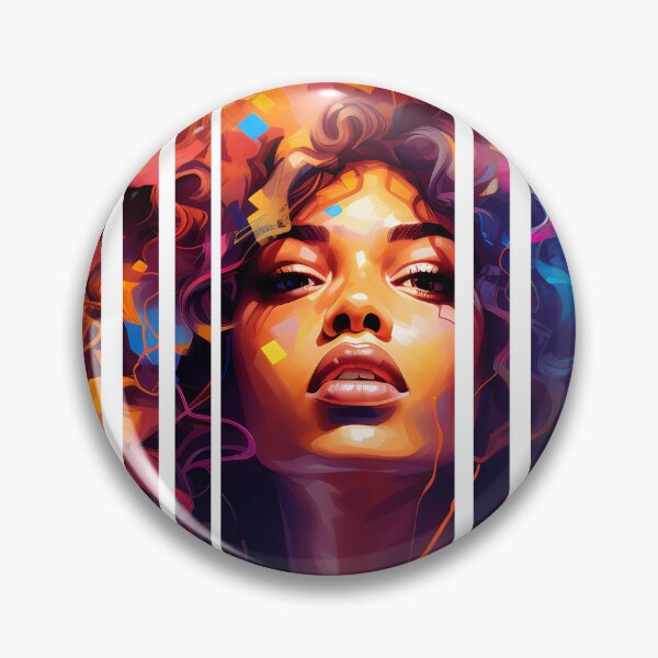 Item preview, Afro-descendant woman colored in gradient designed and sold by CollorTrend.