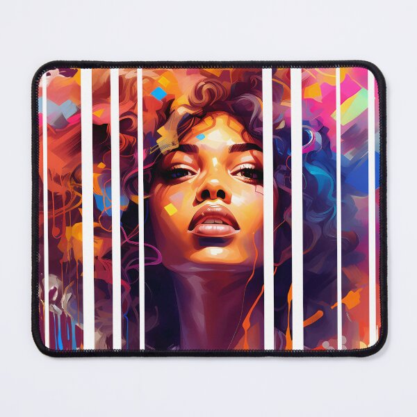 Item preview, Afro-descendant woman colored in gradient designed and sold by CollorTrend.