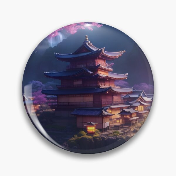 Item preview, Fantasy Japanese Village Illustration designed and sold by WODEXZ.