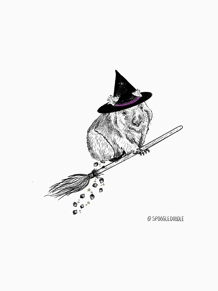 Imagen 7 de 7, Camiseta clásica con la obra Wombat brujo, diseñada y vendida por SpoogleDoodle.