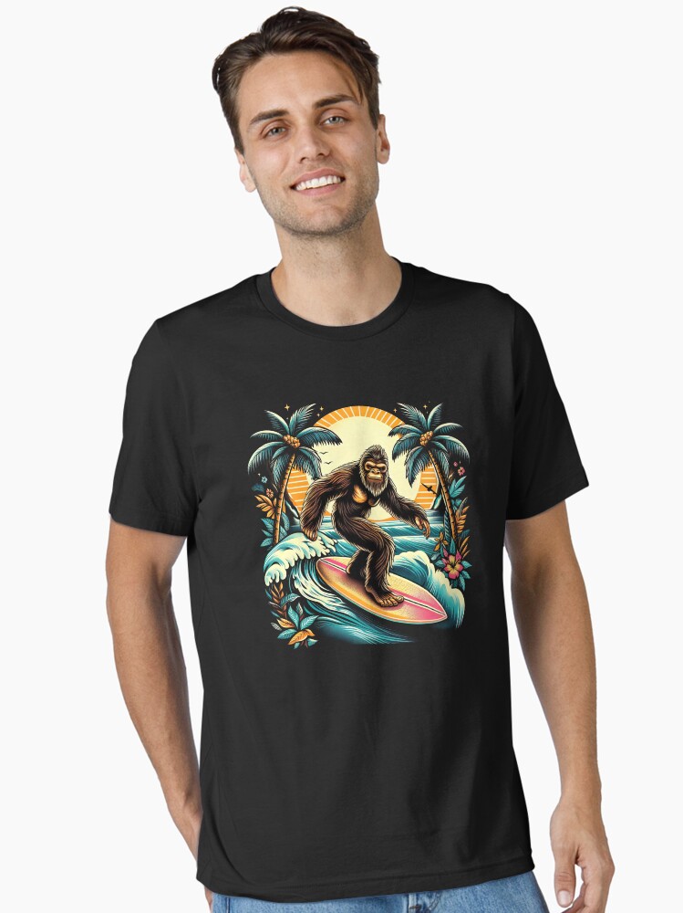 Bigfoot Surfing Shirt Sasquatch Tshirt Surf Board Gift Tee Bigfoot Surfing Shirt Sasquatch Tshirt Surf Board Gift Tee