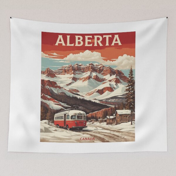 Item preview, Alberta Canada Vintage Poster Tourism designed and sold by TravelersGems.