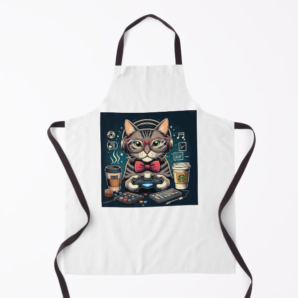 Item preview, gamer cat designed and sold by Greydate.