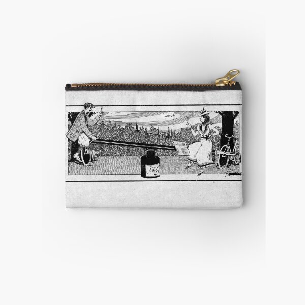 Item preview, Artistic cyclists on a seesaw- vintage book illustration.  designed and sold by stevepaint.