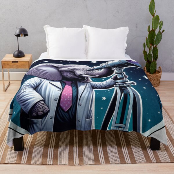 Item preview, Star-Gazing Elephant Scientist designed and sold by bandjdesigns.