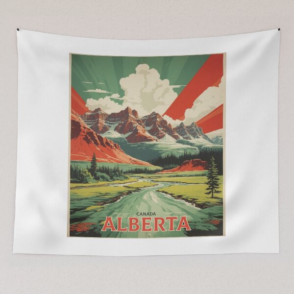 Item preview, Alberta Canada Vintage Poster Tourism designed and sold by TravelersGems.