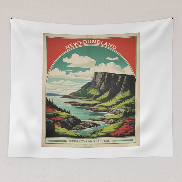 Item preview, Newfoundland Canada Vintage Poster Tourism designed and sold by TravelersGems.