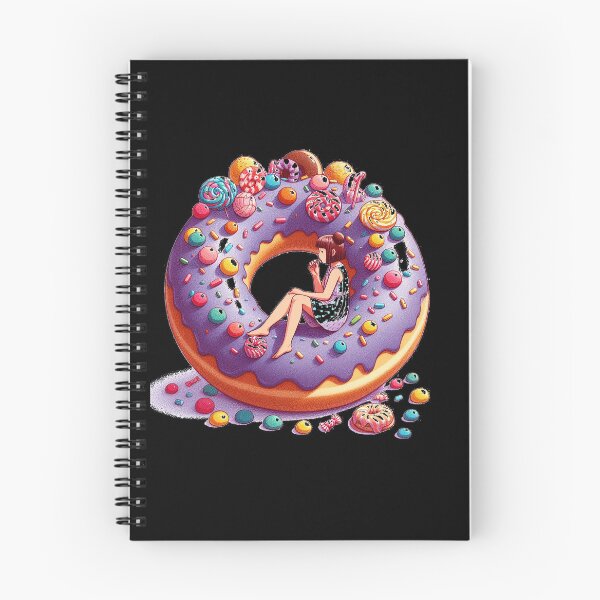 Item preview, A Girl Enjoying a Giant Donut Surrounded by Candy designed and sold by autrouvetout.