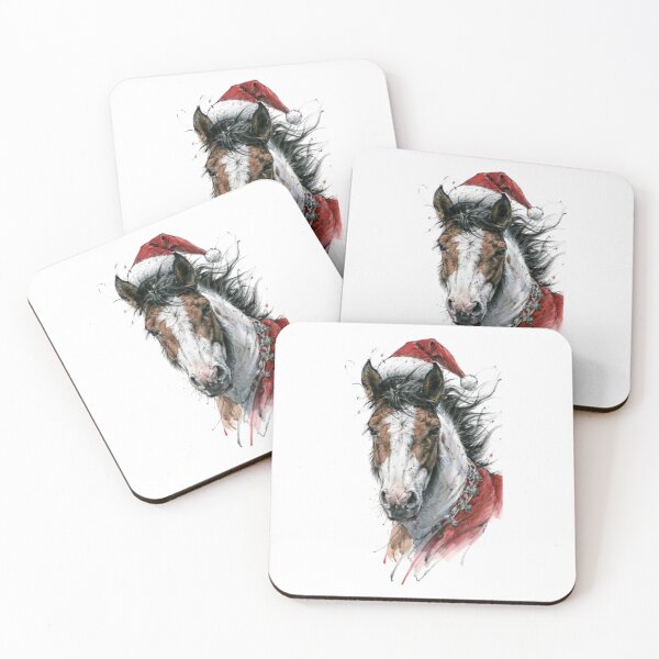 Item preview, 2023 Retro Xmas: Fluffy Horse Love designed and sold by Blink Art Studio.