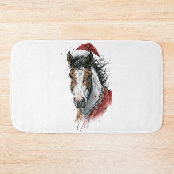 Item preview, 2023 Retro Xmas: Fluffy Horse Love designed and sold by Blink Art Studio.