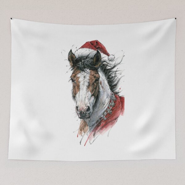 Item preview, 2023 Retro Xmas: Fluffy Horse Love designed and sold by Blink Art Studio.