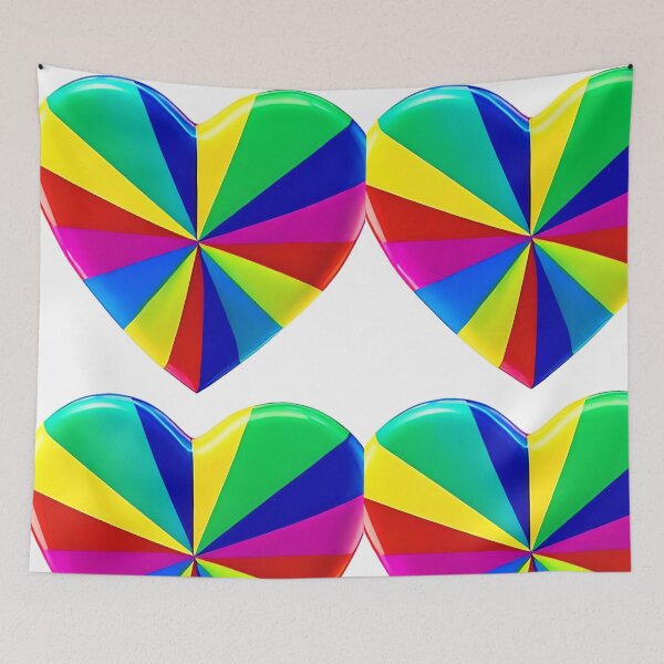 Item preview, STARBURST HEART COLORFUL RAINBOW designed and sold by Sanny88.