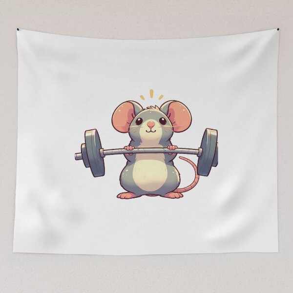 Item preview, Copy of Cute Gym Rat Lifting Barbell designed and sold by ArsiStrenght.