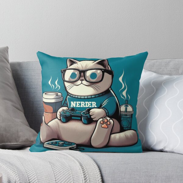 Item preview, nerd cat designed and sold by Greydate.