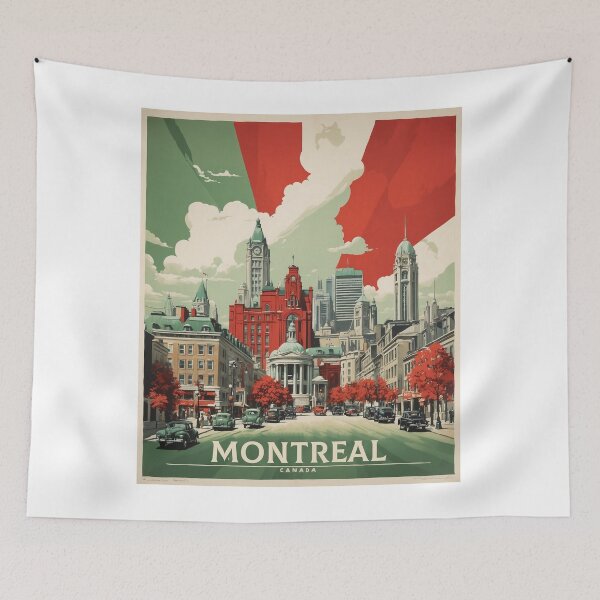 Item preview, Montreal Canada Vintage Poster Tourism designed and sold by TravelersGems.