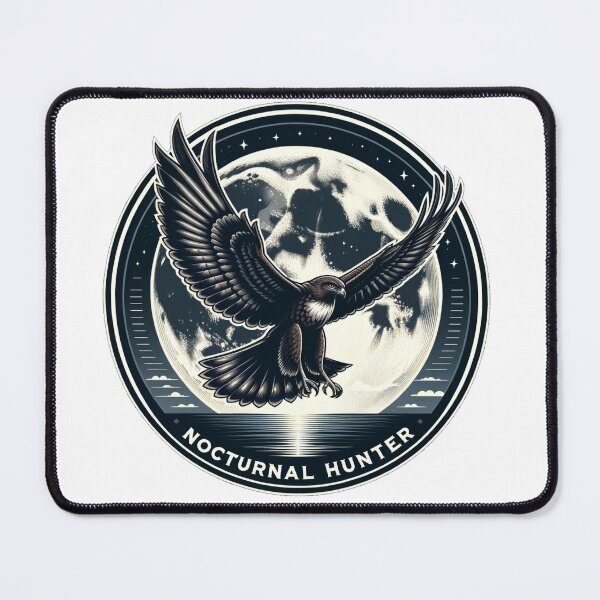 Item preview, "Moonlit Predator" - Majestic Eagle in Flight Art Print designed and sold by epicevolution.