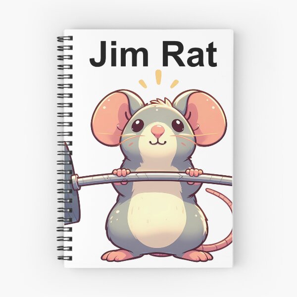 Item preview, Copy of Cute Rat with "GYM RAT" logo Lifting Barbell designed and sold by ArsiStrenght.