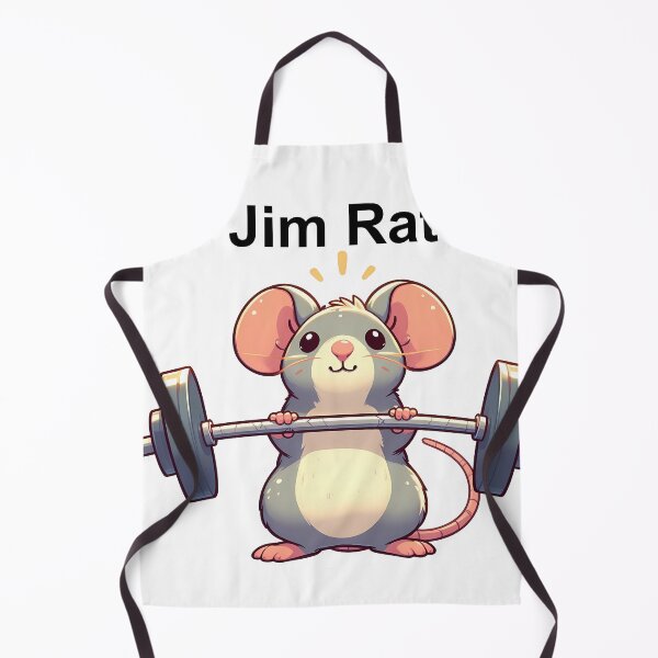 Artikelvorschau, Kopie von Cute Rat mit „GYM RAT“-Logo Lifting Barbell entworfen und verkauft von ArsiStrenght.