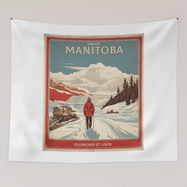 Item preview, Manitoba Canada Vintage Poster Tourism 2 designed and sold by TravelersGems.