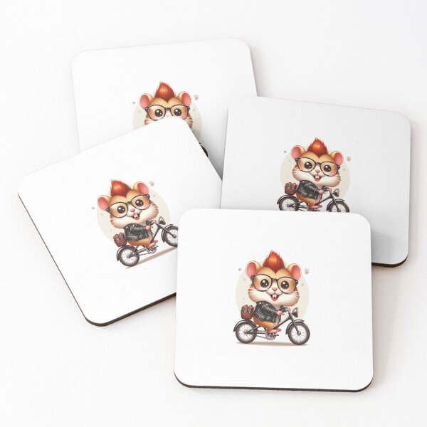 Item preview, cute hamster on a bicycle designed and sold by Blozoku.
