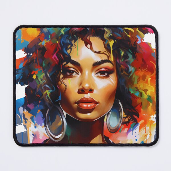 Item preview, Beautiful black woman with colored hair designed and sold by CollorTrend.