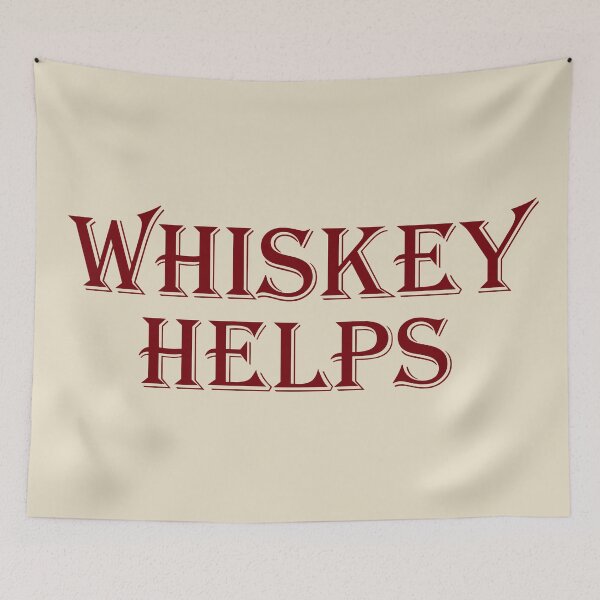 Item preview, Whiskey helps Funny drinking quote lover whisky drinker sayings jokes slogan designed and sold by Alexaltay.