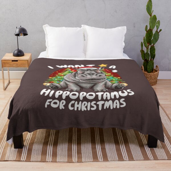 Item preview, I want a hippopotamus for christmas - funny quote designed and sold by Superdealkoeln.
