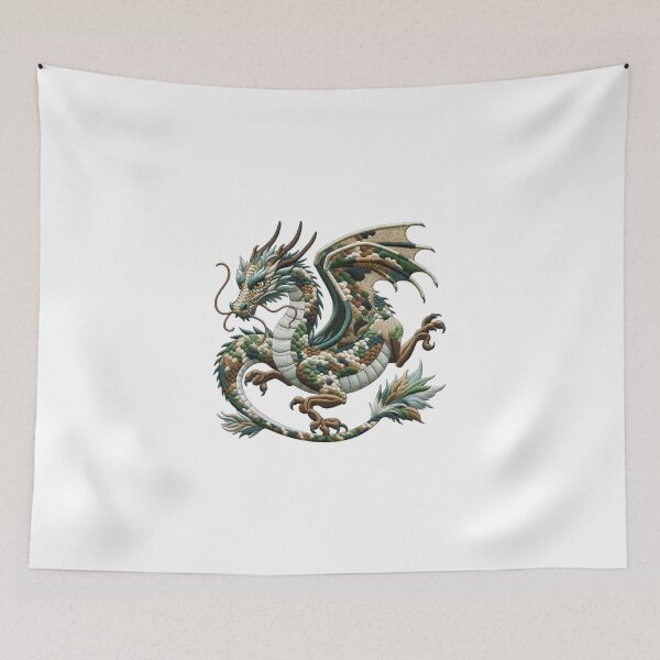 Item preview, Embroidered Camouflaged Dragon Legendary Animal designed and sold by kylmllr101684.