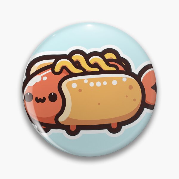 Item preview, Hotdog Fish - Playful Foodie Delight designed and sold by DokiDoki-Design.