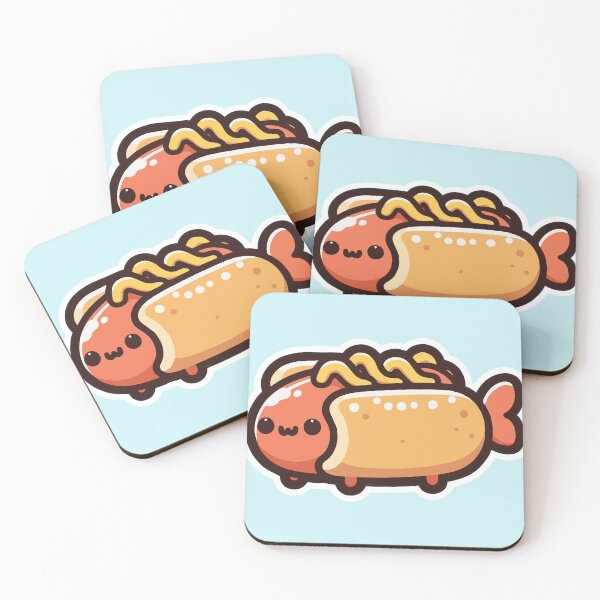 Item preview, Hotdog Fish - Playful Foodie Delight designed and sold by DokiDoki-Design.