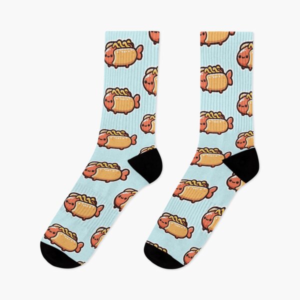 Item preview, Hotdog Fish - Playful Foodie Delight designed and sold by DokiDoki-Design.