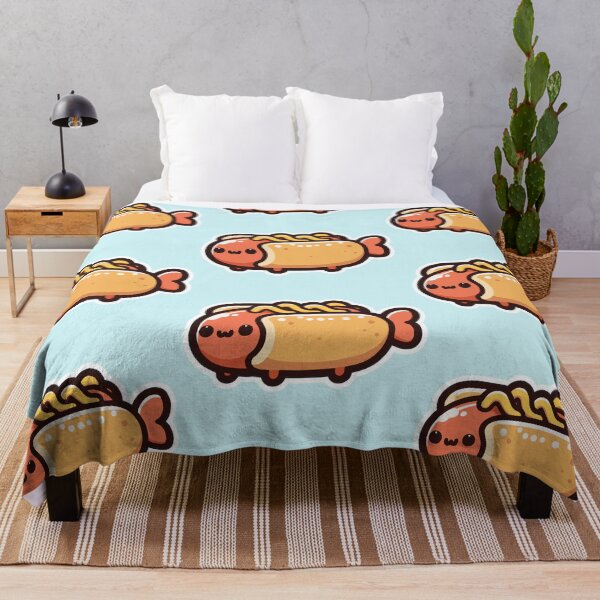 Item preview, Hotdog Fish - Playful Foodie Delight designed and sold by DokiDoki-Design.