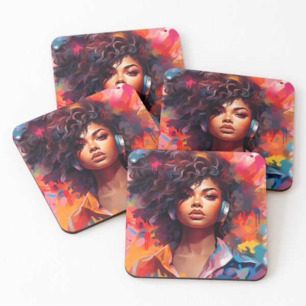 Item preview, Young black woman with colored hair designed and sold by CollorTrend.