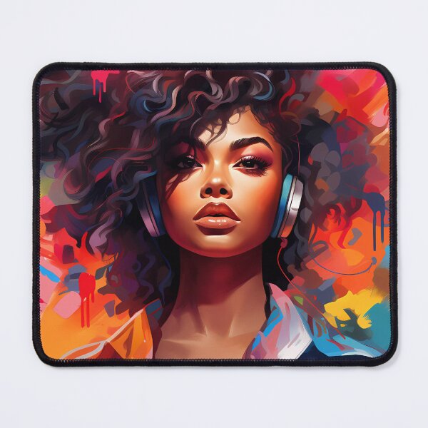 Item preview, Young black woman with colored hair designed and sold by CollorTrend.