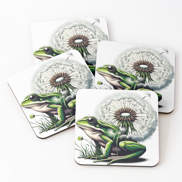 Item preview,  Frog with Dandelion - Watercolor - Dandelion Frog - Animals #2 designed and sold by InkCraftHouse.