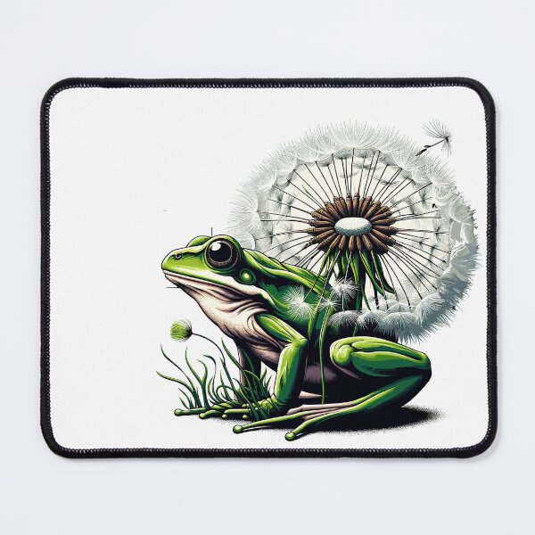 Item preview, Frog with Dandelion - Watercolor - Dandelion Frog - Animals #2 designed and sold by InkCraftHouse.