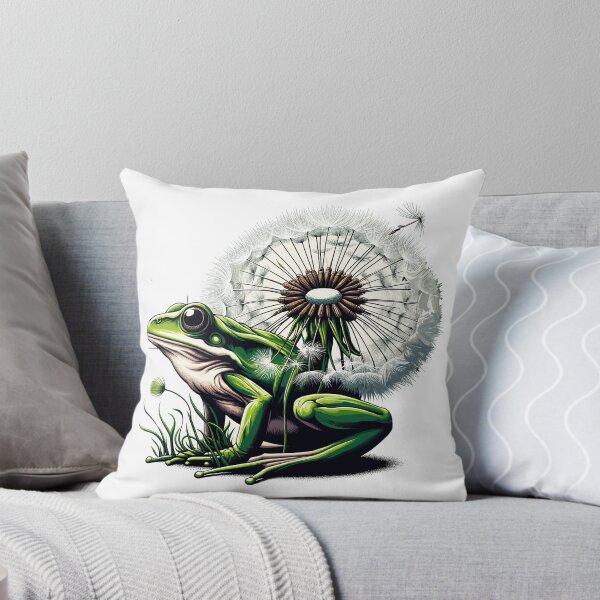 Item preview,  Frog with Dandelion - Watercolor - Dandelion Frog - Animals #2 designed and sold by InkCraftHouse.