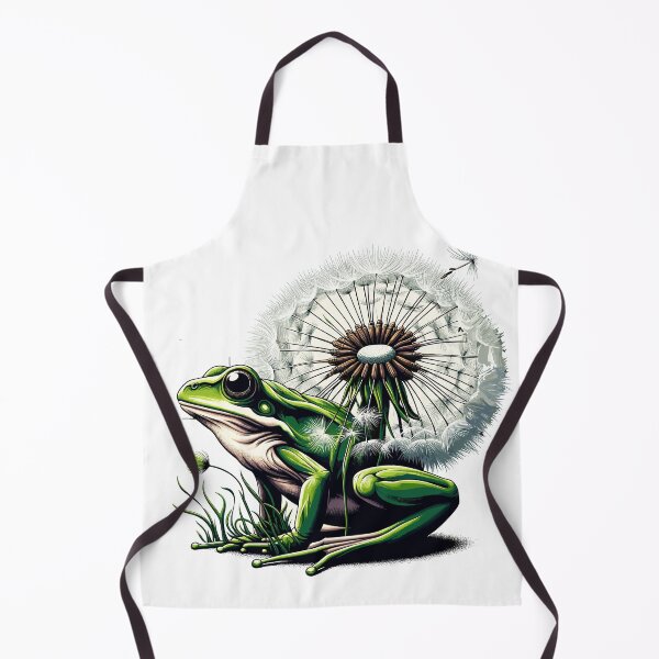 Item preview, Frog with Dandelion - Watercolor - Dandelion Frog - Animals #2 designed and sold by InkCraftHouse.