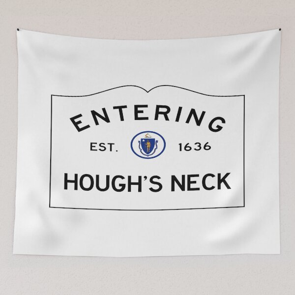 Item preview, Entering Hough's Neck Road Sign - Quincy, Massachusetts designed and sold by SouthShorePics.