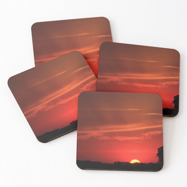 Item preview, Blazing Red Sky at Sunset with Sunrays  designed and sold by ROBERTDBROZEK.