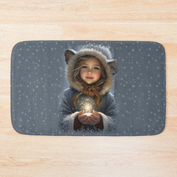 Item preview, Adorable baby girl holding a firework winter wonderland designed and sold by VanillaBlueSky.